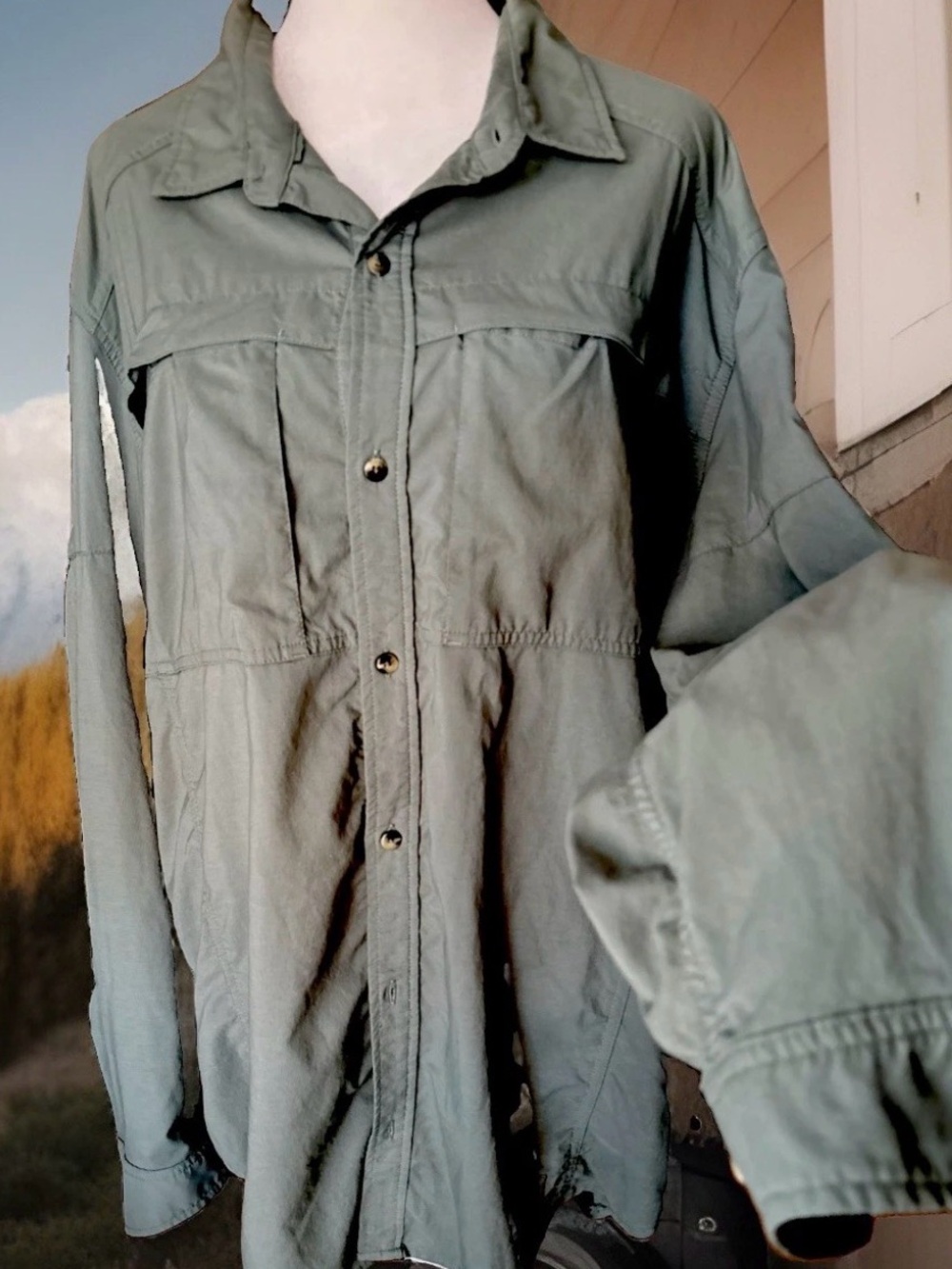 REI Co-op Sahara Long-Sleeve Women’s Hiking Shirt Olive Green XXL